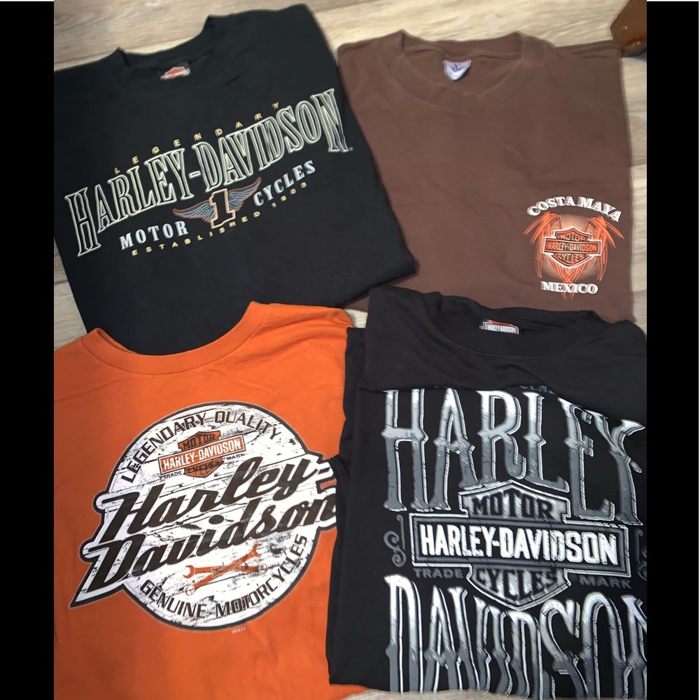5 Harley Davidson Graphic Tee Shirt Bundle